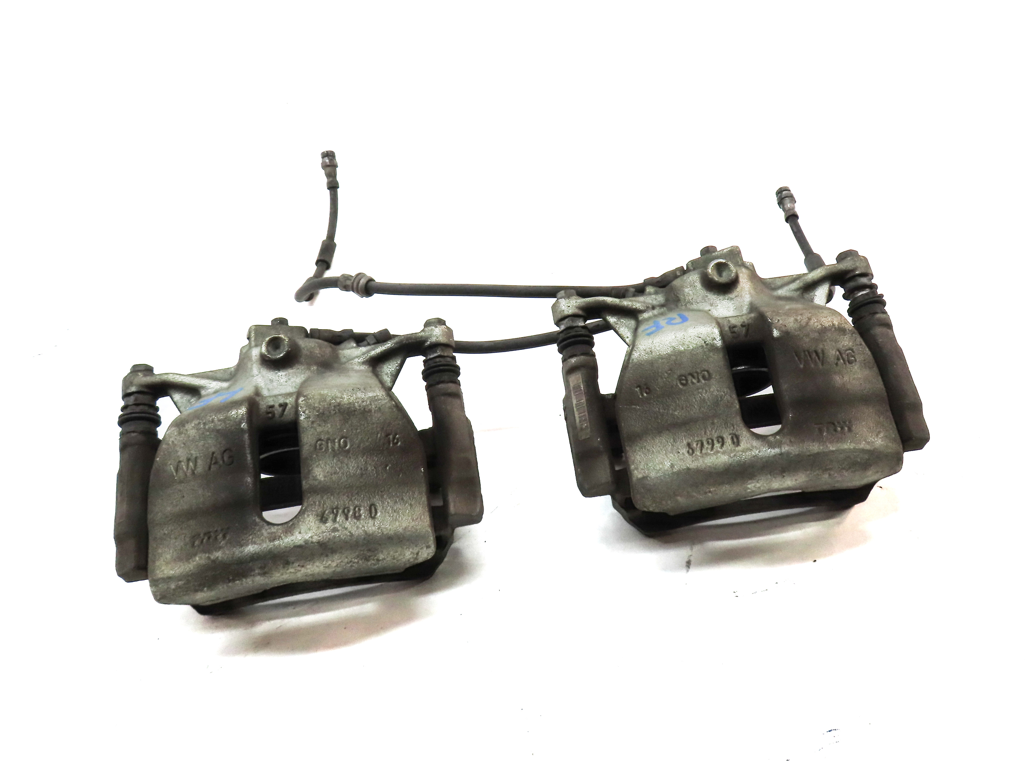 2015-2017 VW GOLF / AUDI A3 TT (8V MK3) 1.8T / 2.0T FRONT DISC BRAKE CALIPER SET — exact item pictured